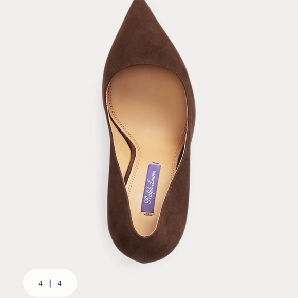 NEW Ralph Lauren Purple Label 8.5 Celia Goat-Suede Pump - Italian - MSRP: $575 - Picture 14 of 15